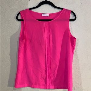 Hot pink Calvin Klein breathable tank top blouse